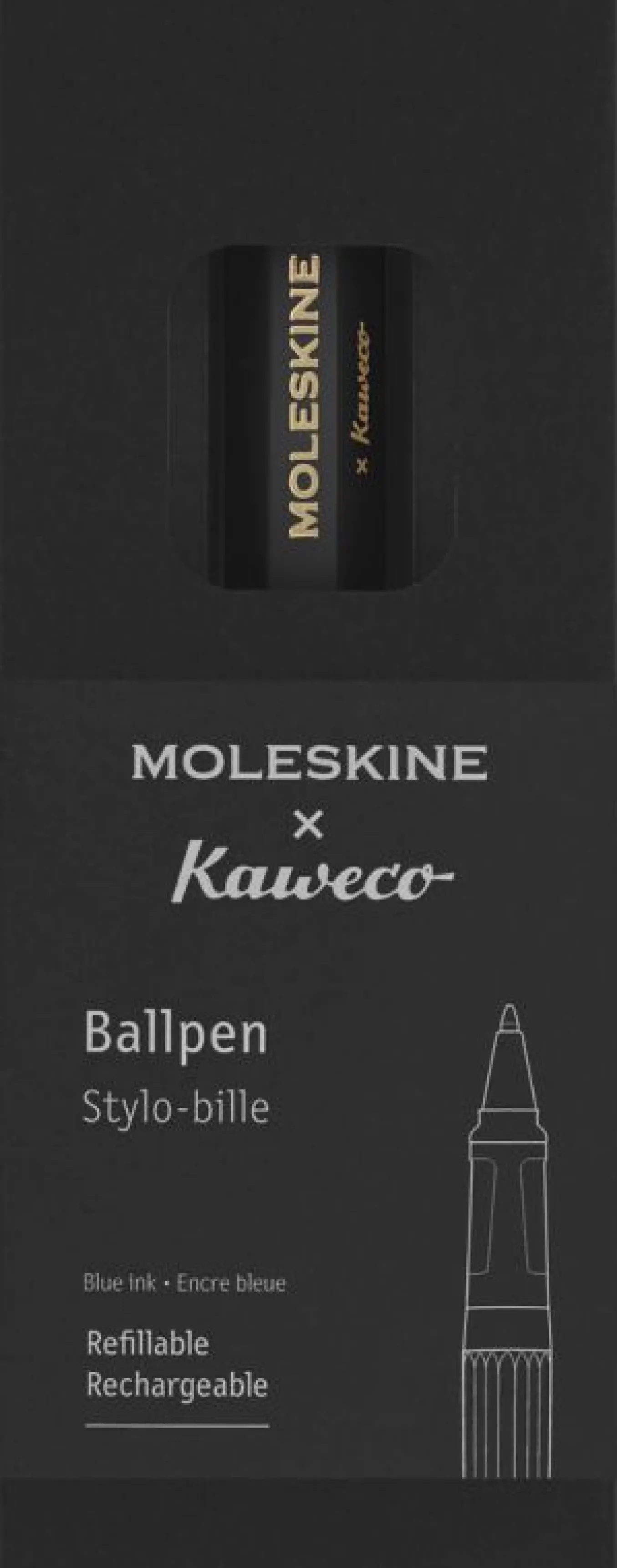Ballpen Moleskine x Kaweco Black