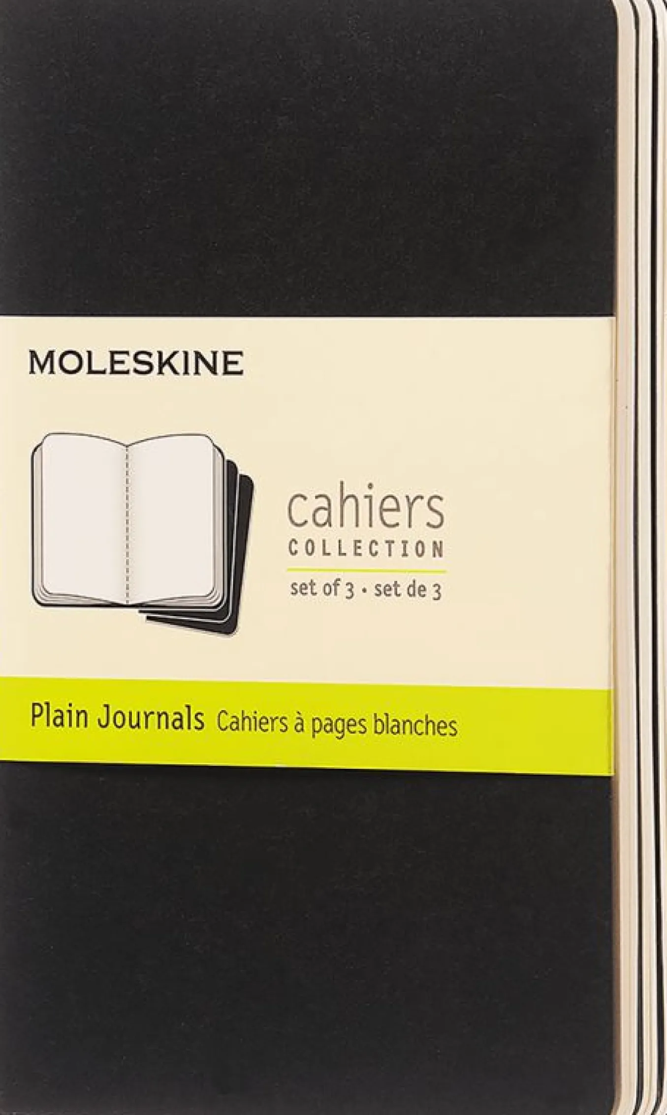 Cahier Journals Set of 3 Black