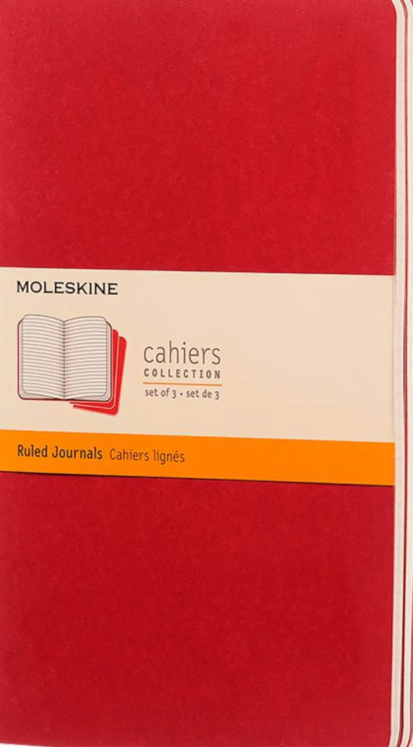 Cahier Journals Set of 3 Cranberry Red