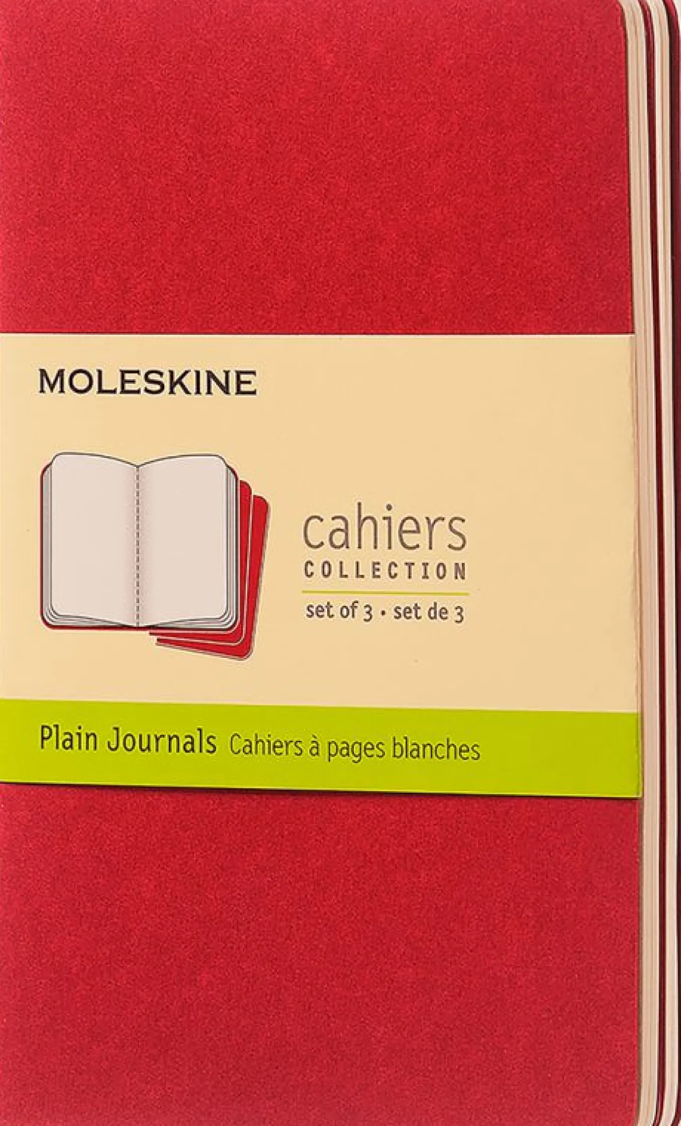 Cahier Journals Set of 3 Cranberry Red