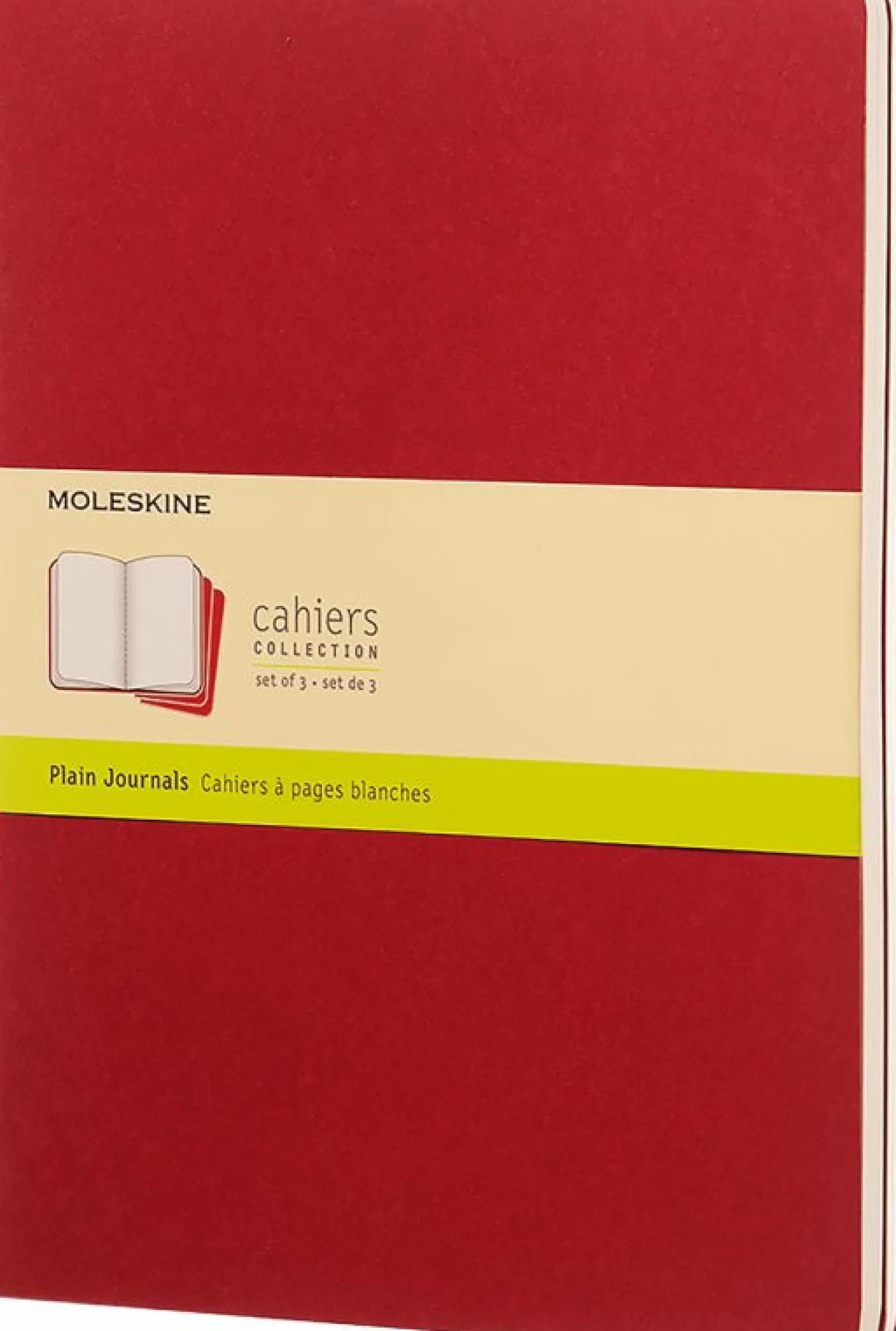 Cahier Journals Set of 3 Cranberry Red