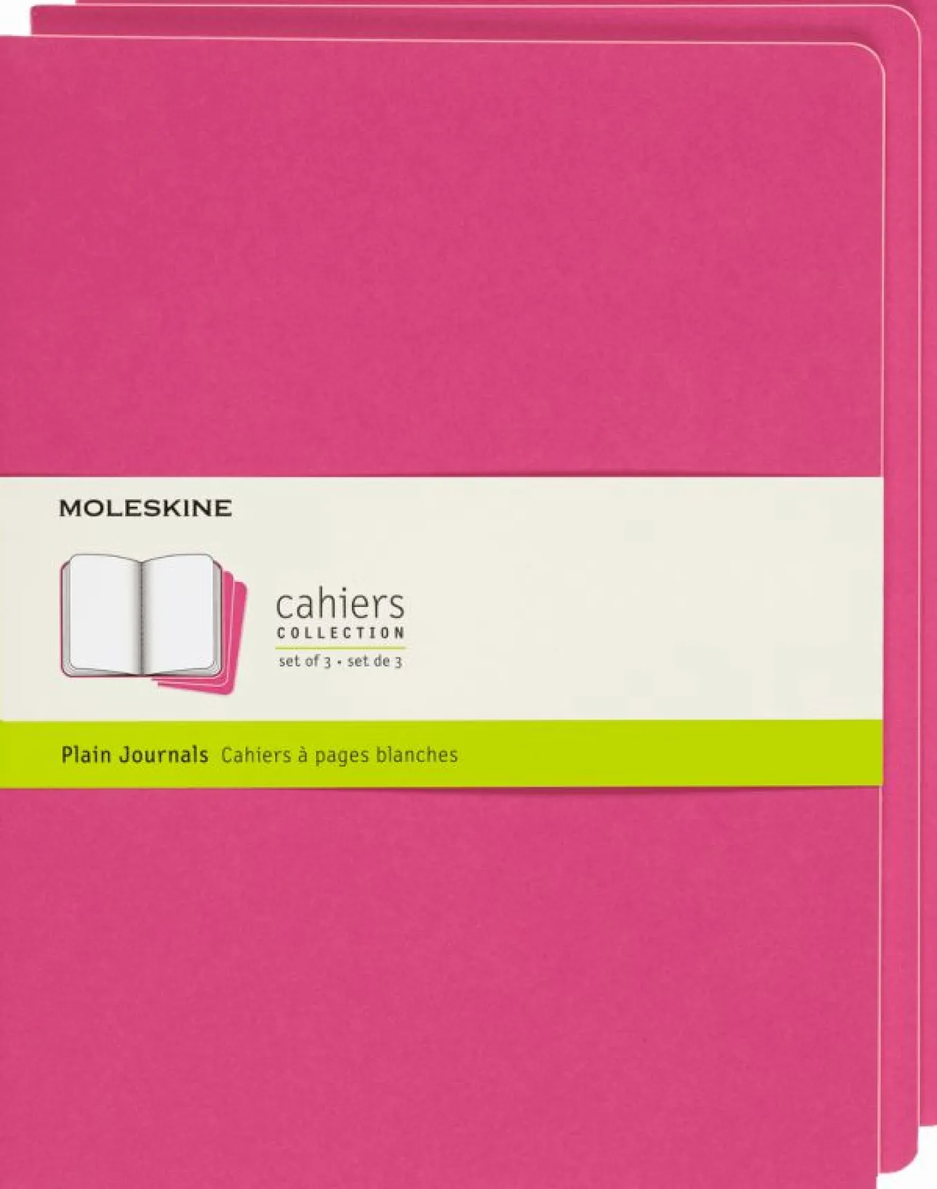 Cahier Journals Set of 3 Kinetic Pink