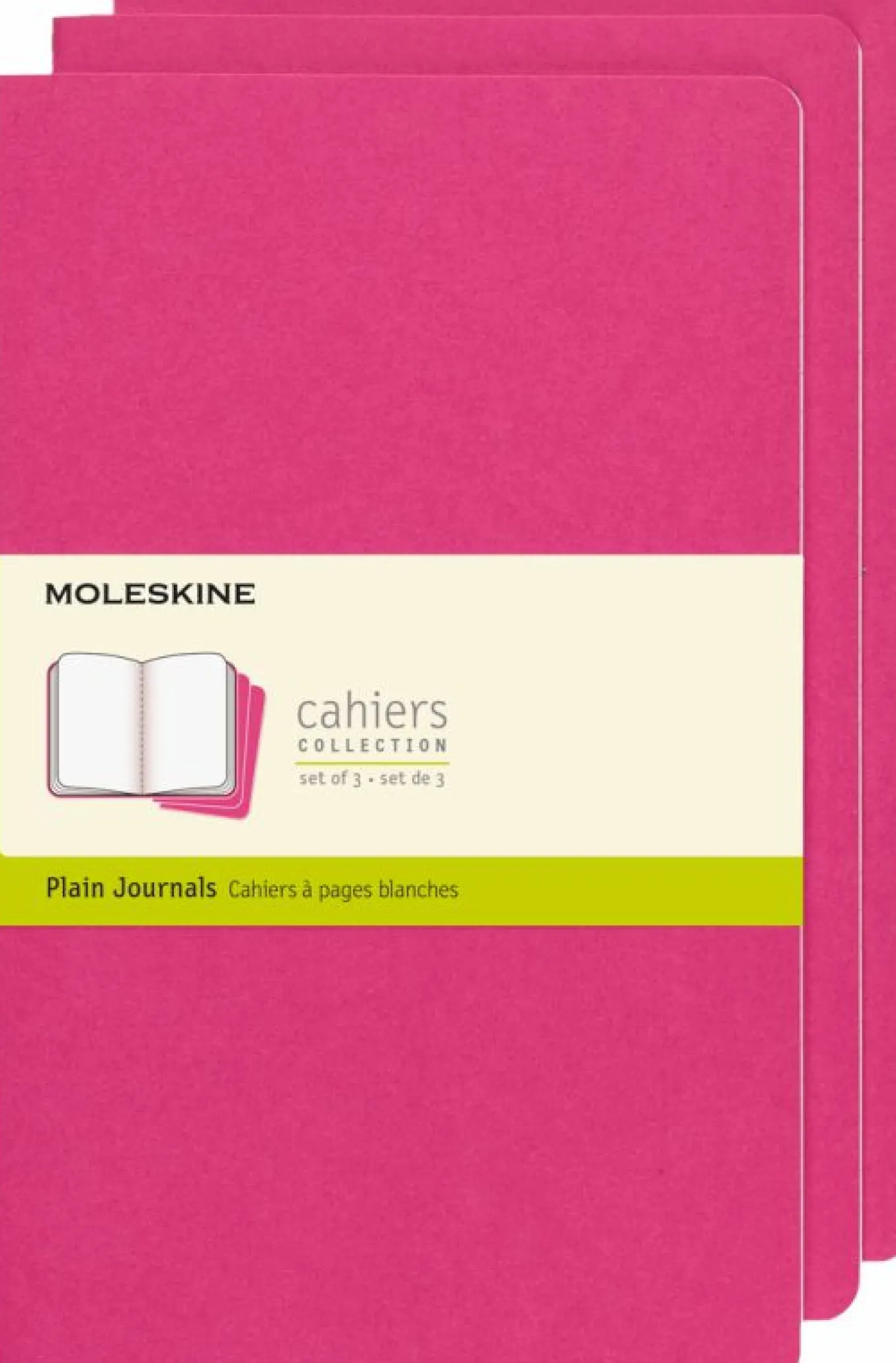 Cahier Journals Set of 3 Kinetic Pink