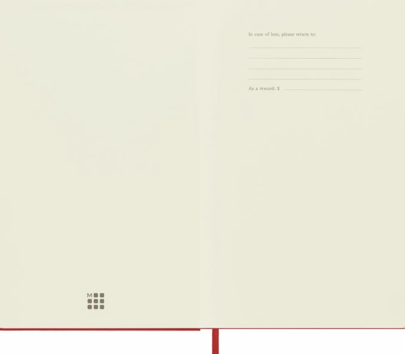 Classic Notebook Hard Cover Scarlet Red