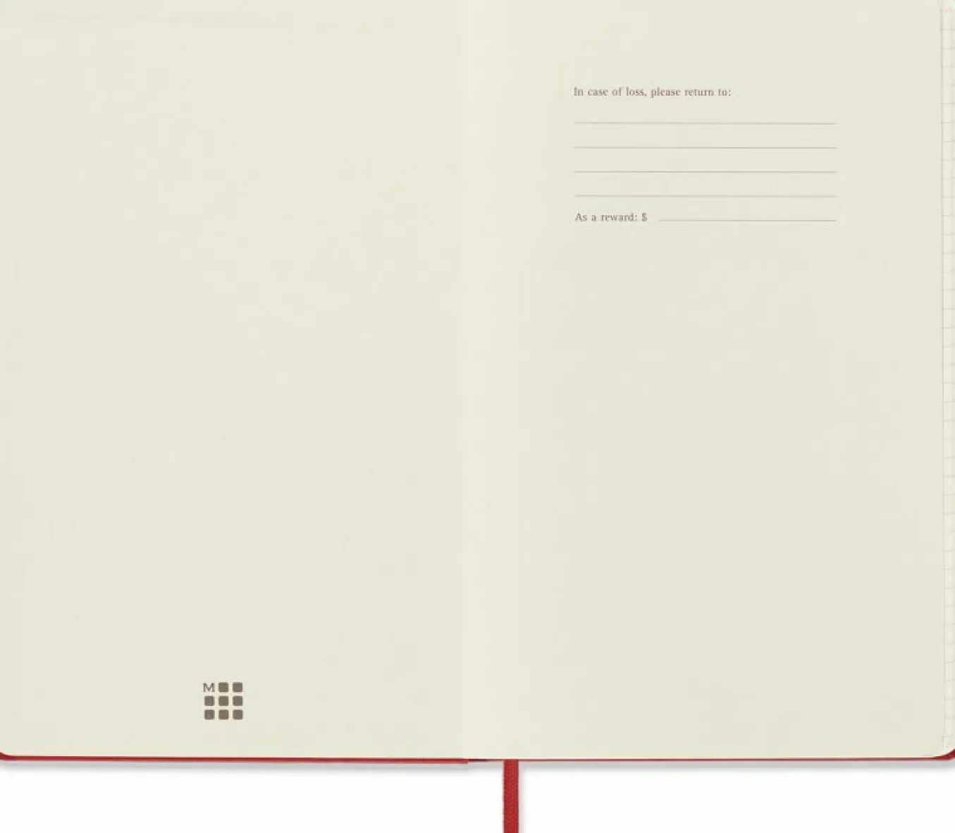 Classic Notebook Hard Cover Scarlet Red