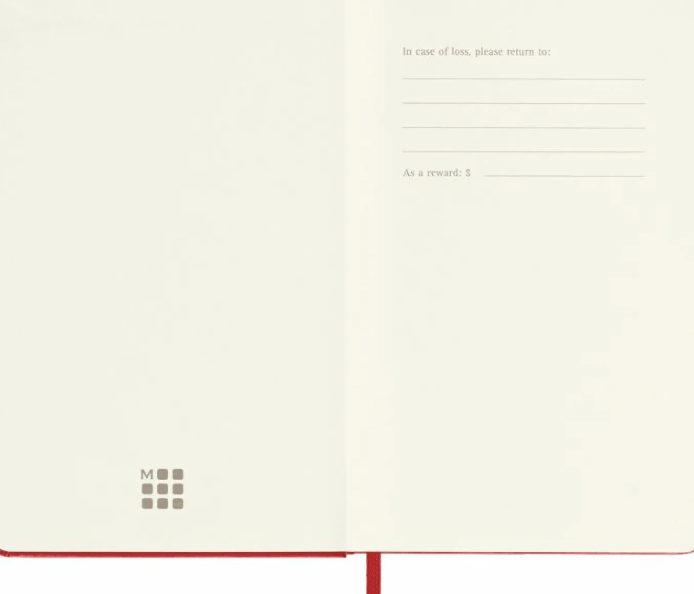 Classic Notebook Hard Cover Scarlet Red