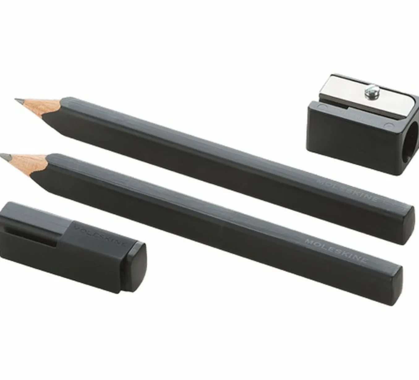 Pencil and Sharpener Set Bk - Black