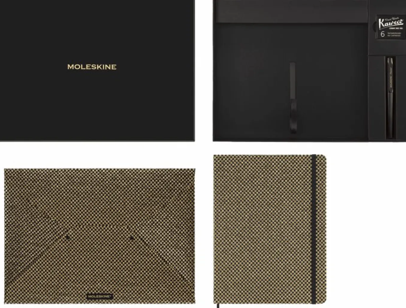 Shine Collector's Box XL ruled notebook, Envelope, Kaweco Fountain Pen Gold