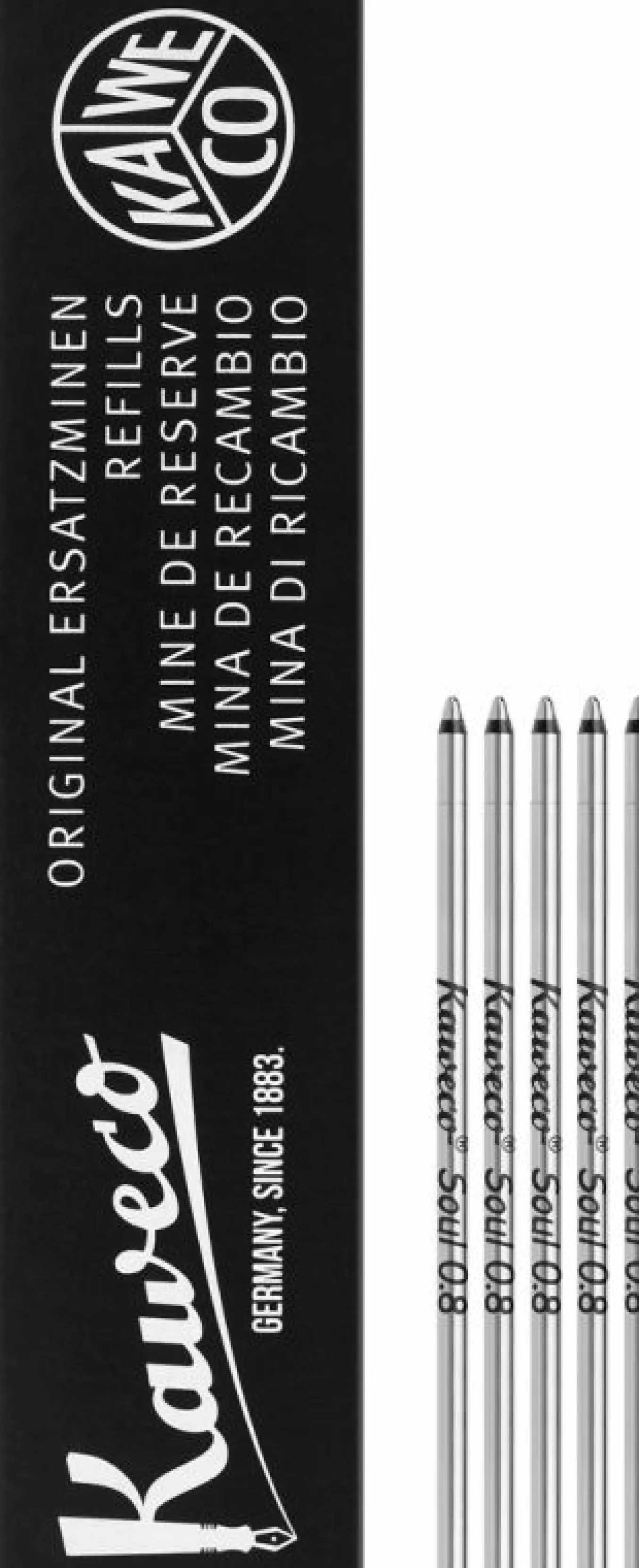 Smart Pen Ballpoint Refills Set of 5, Black, 0.8 mm Black