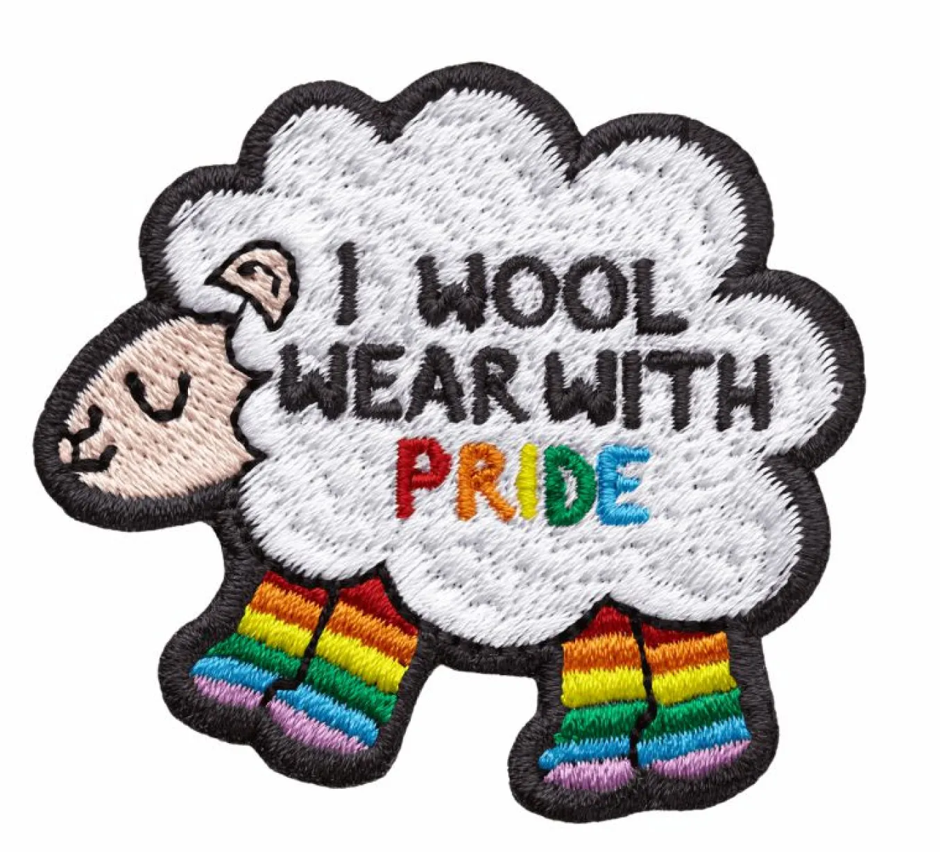 Stick-on Patch by Ashton Attzs Stick to Pride, I Wool Wear With Pride Sheep