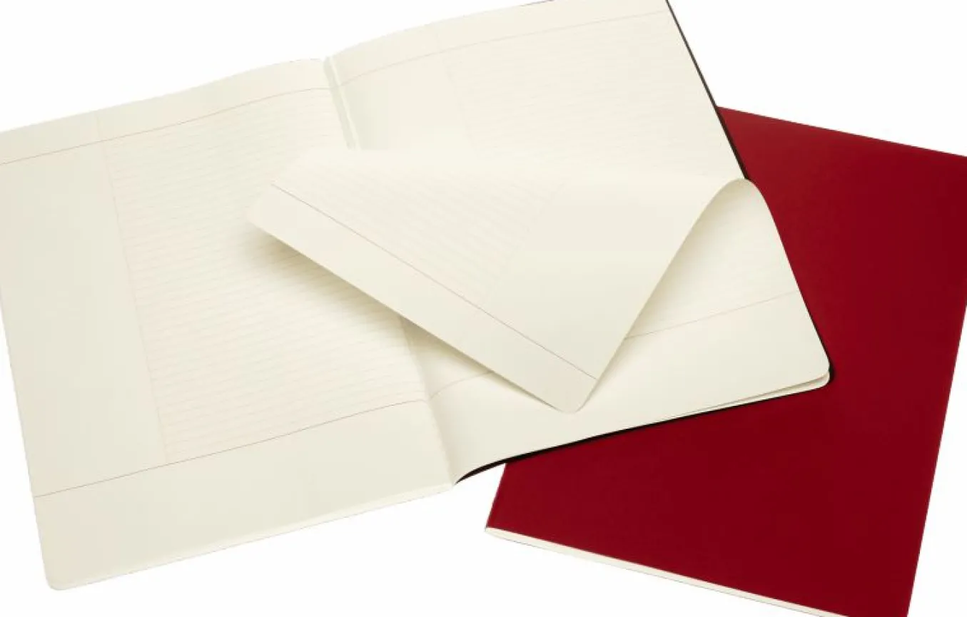 Subject Cahier Set of 2 Black And Cranberry Red