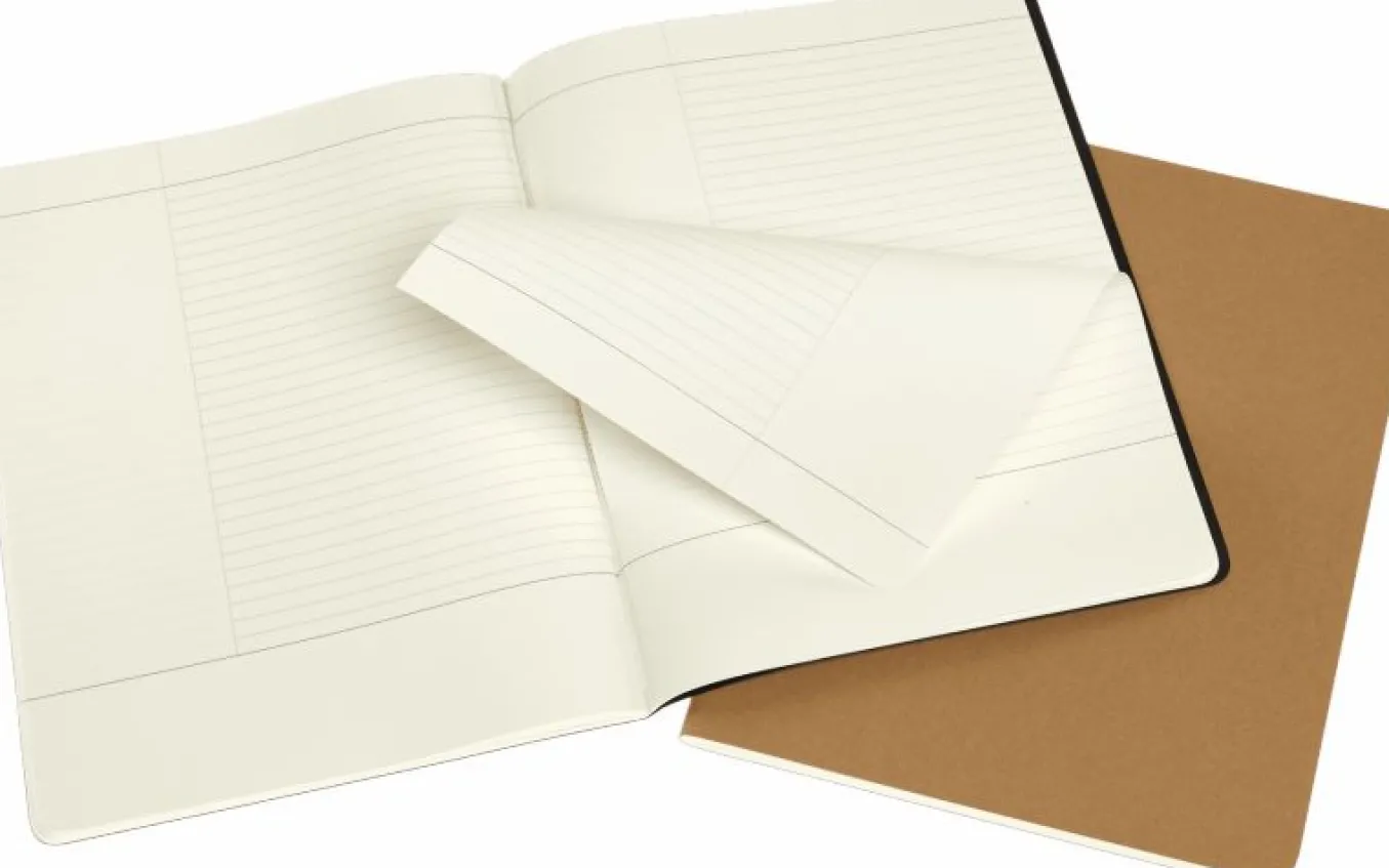 Subject Cahier Set of 2 Black/Kraft Brown