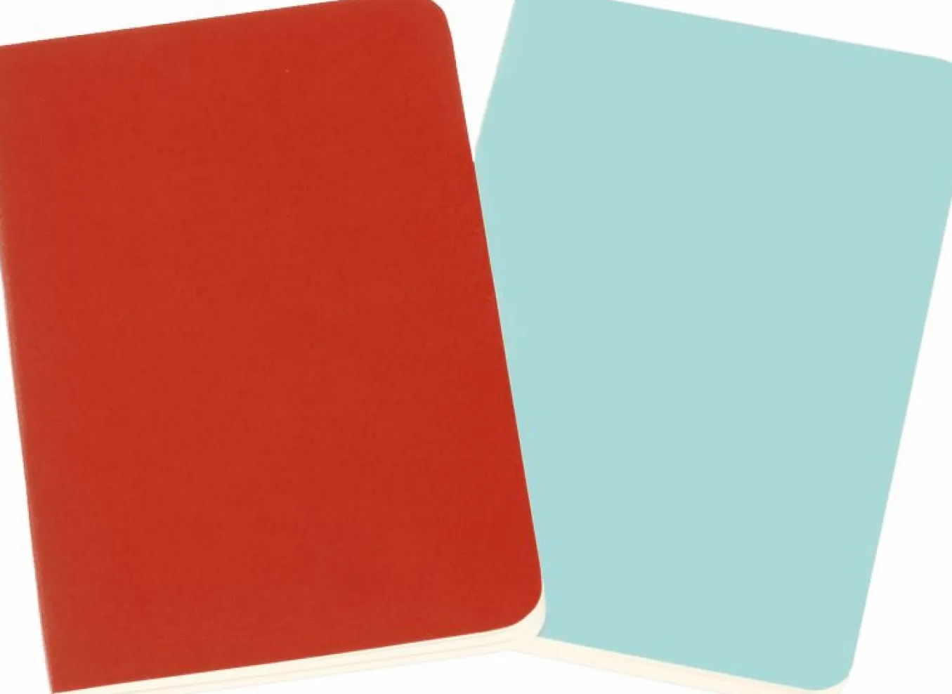Volant Journals Set of 2 Coral Orange And Aquamarine Blue