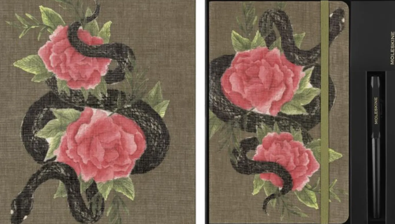 Year of the Snake Collector's Box Hard Cover Notebook & Kaweco Black Ballpen Multi-color